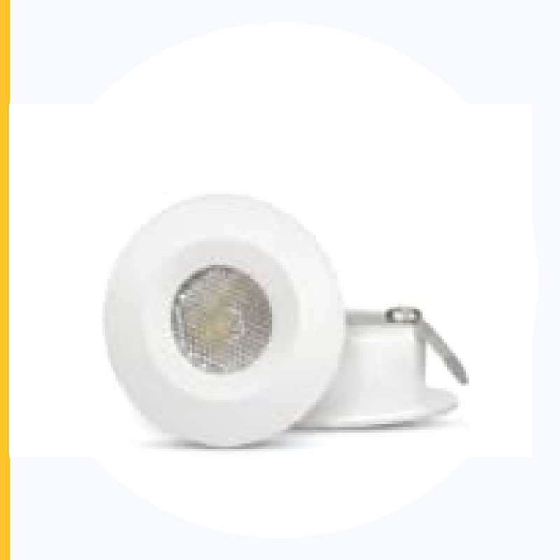 ENAARGY Glow 2W LED Spotlight, Recess-Mounted, Glare-Free, 32mm Cut Out, 220-240V, Multiple Colour Options (Natural Daylight, 10)